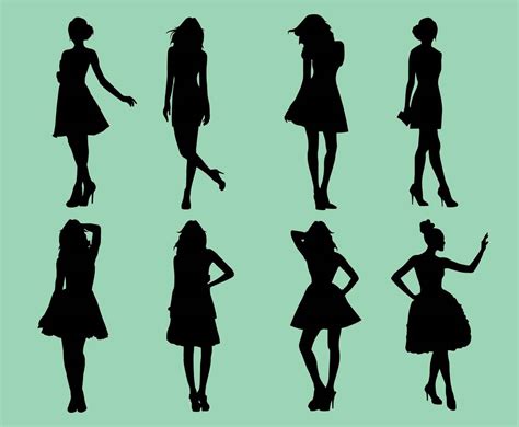 free vector silhouettes|fashion woman silhouette free vector.